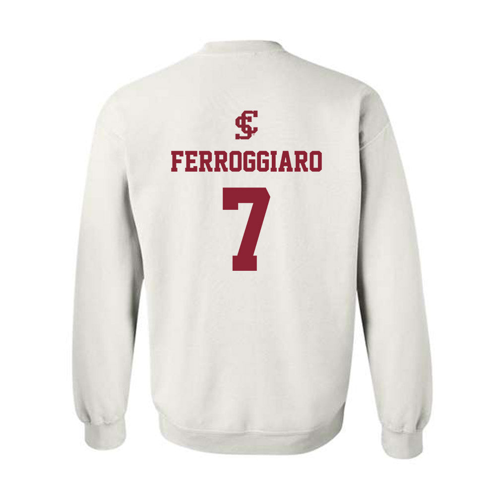 SCU - NCAA Baseball : Thomas Ferroggiaro - Crewneck Sweatshirt Classic Shersey