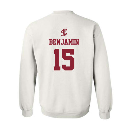 SCU - NCAA Men's Basketball : Jalen Benjamin - Crewneck Sweatshirt Classic Shersey