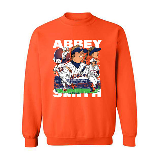 Auburn - NCAA Softball : Abbey Smith - Crewneck Sweatshirt Individual Caricature