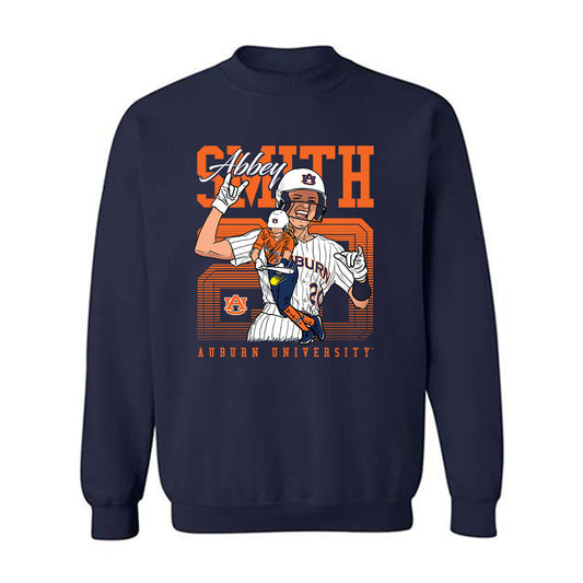 Auburn - NCAA Softball : Abbey Smith - Crewneck Sweatshirt Individual Caricature