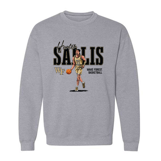 Wake Forest - NCAA Men's Basketball : Hunter Sallis - Crewneck Sweatshirt Individual Caricature