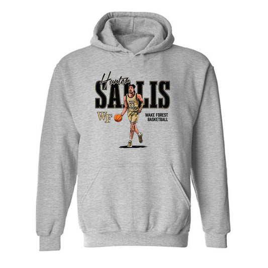 Wake Forest - NCAA Men's Basketball : Hunter Sallis - Hooded Sweatshirt Individual Caricature