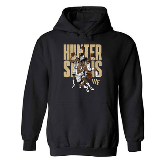 Wake Forest - NCAA Men's Basketball : Hunter Sallis - Hooded Sweatshirt Individual Caricature