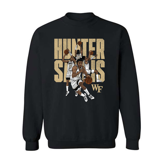 Wake Forest - NCAA Men's Basketball : Hunter Sallis - Crewneck Sweatshirt Individual Caricature