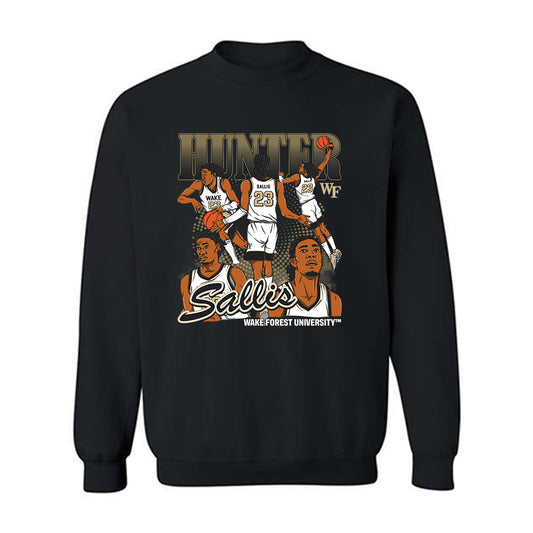 Wake Forest - NCAA Men's Basketball : Hunter Sallis - Crewneck Sweatshirt Individual Caricature