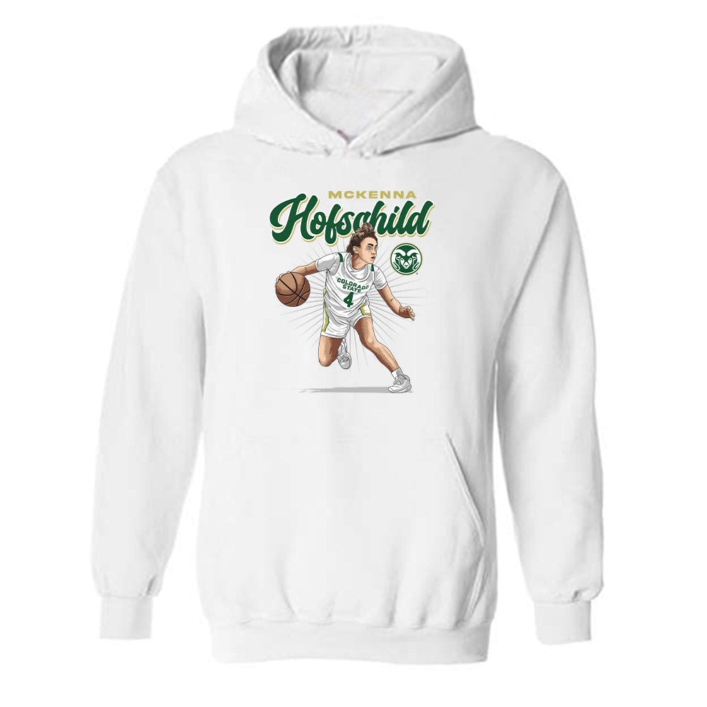 Colorado State - NCAA Women's Basketball : McKenna Hofschild - Hooded Sweatshirt Individual Caricature