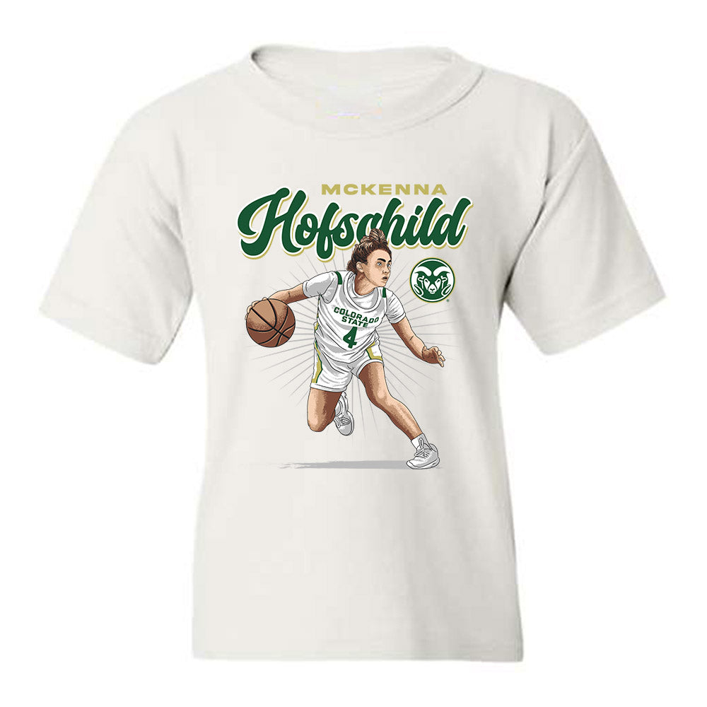 Colorado State - NCAA Women's Basketball : McKenna Hofschild - Youth T-Shirt Individual Caricature