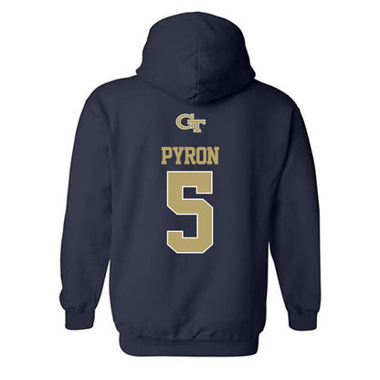 Georgia Tech - NCAA Football : Zachary Pyron - Hooded Sweatshirt Classic Shersey