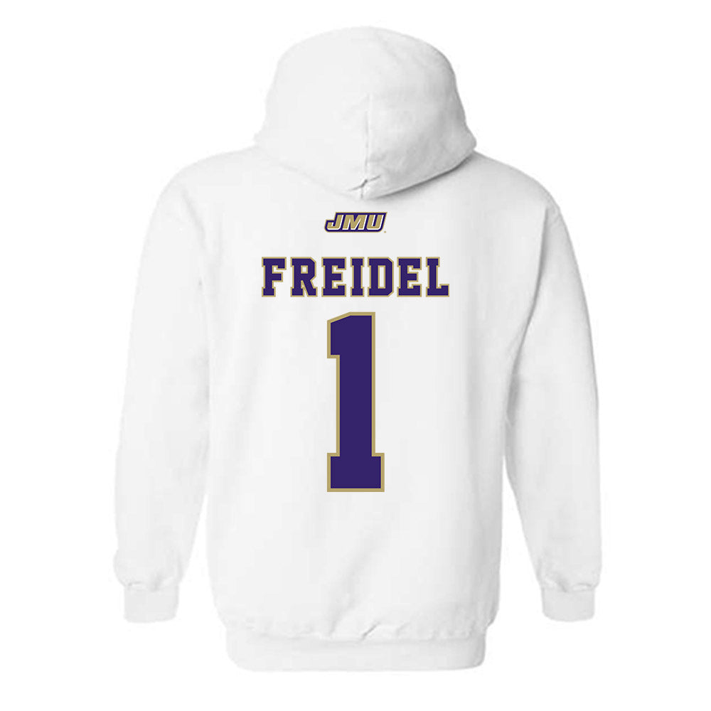 JMU - NCAA Men's Basketball : Noah Freidel - Hooded Sweatshirt Sports Shersey