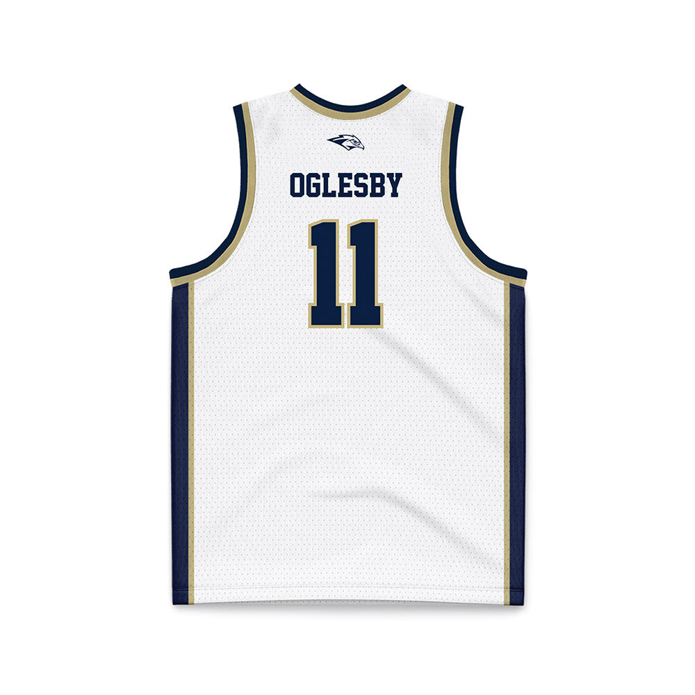 Oral Roberts - NCAA Women's Basketball : Jalei Oglesby - Basketball Jersey White