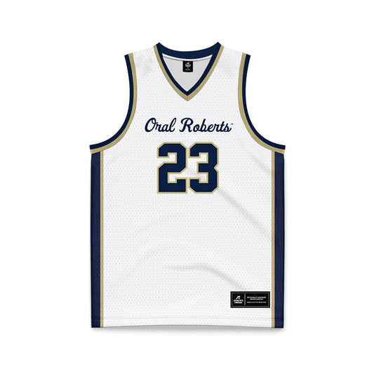 Oral Roberts - NCAA Women's Basketball : Emily Robinson - Basketball Jersey White