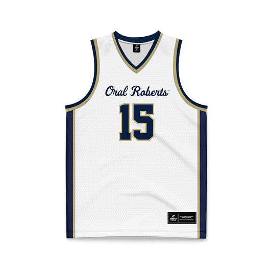 Oral Roberts - NCAA Women's Basketball : Ashlyn Sage - Basketball Jersey White
