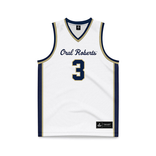 Oral Roberts - NCAA Women's Basketball : Gentry Baldwin - Basketball Jersey White