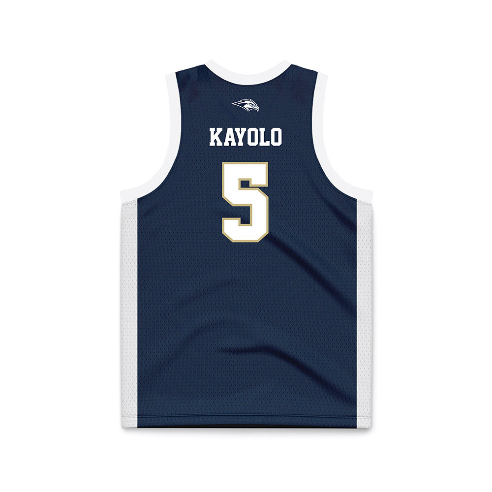 Oral Roberts - NCAA Women's Basketball : Sephora Kayolo - Basketball Jersey Navy
