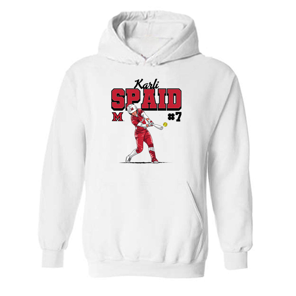 Miami of Ohio - NCAA Softball : Karli Spaid - Hooded Sweatshirt Individual Caricature