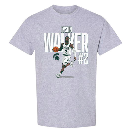 Michigan State - NCAA Men's Basketball : Tyson Walker - T-Shirt Individual Caricature