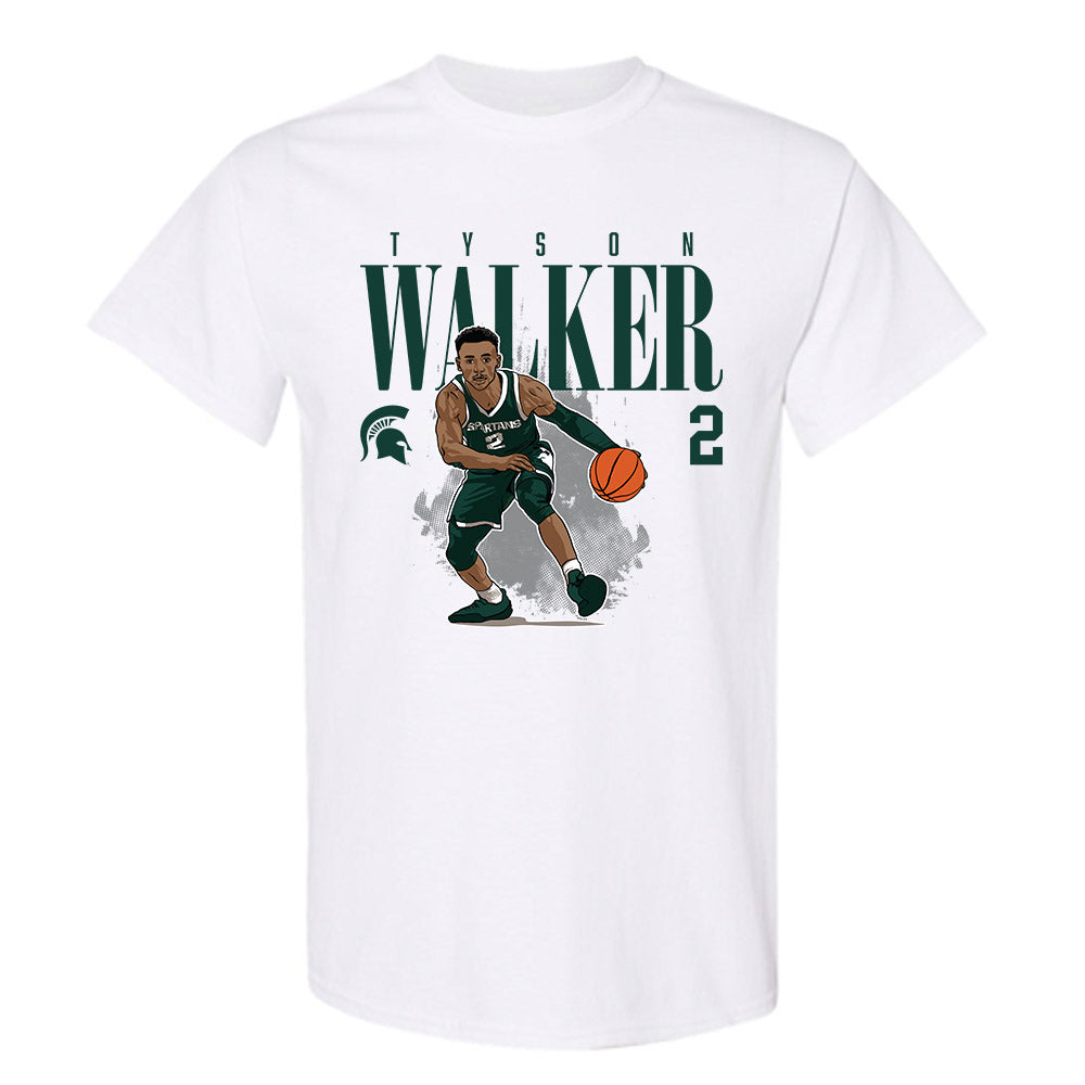 Michigan State - NCAA Men's Basketball : Tyson Walker - T-Shirt Individual Caricature