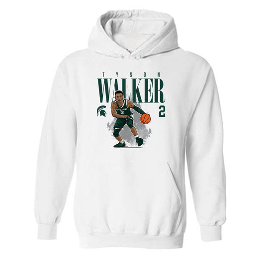 Michigan State - NCAA Men's Basketball : Tyson Walker - Hooded Sweatshirt Individual Caricature