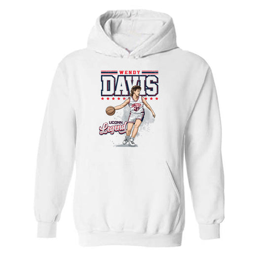 UConn - Women's Basketball Legends : Wendy Davis - Hooded Sweatshirt Individual Caricature