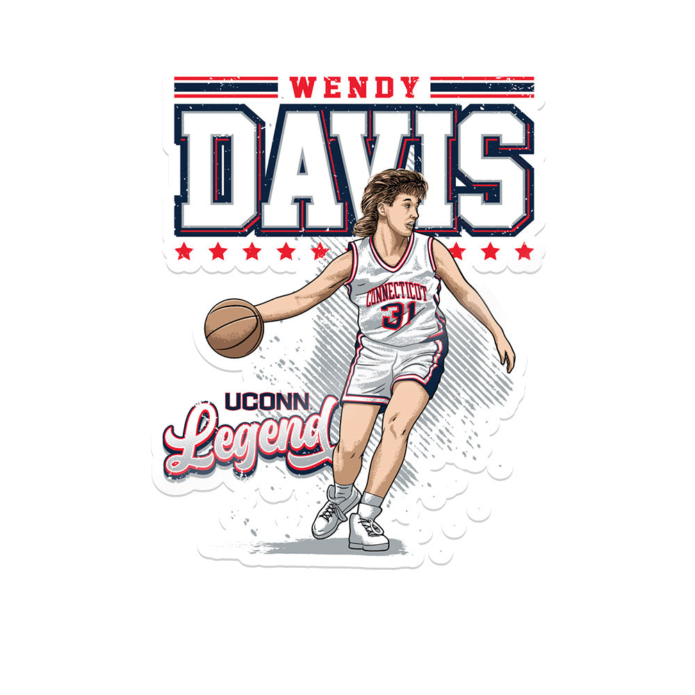 UConn - Women's Basketball Legends : Wendy Davis - Sticker Individual Caricature