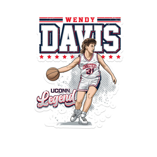 UConn - Women's Basketball Legends : Wendy Davis - Sticker Individual Caricature