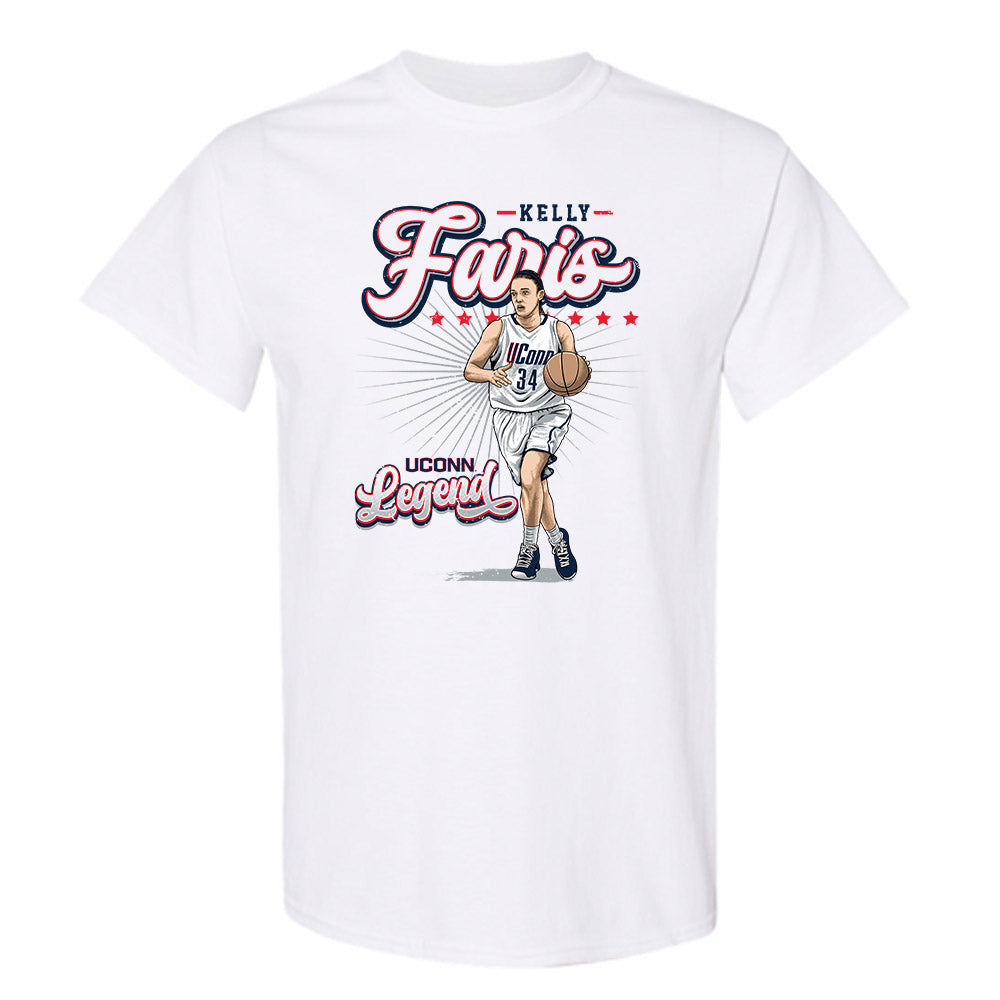 UConn - Women's Basketball Legends : Kelly Faris - T-Shirt Individual Caricature