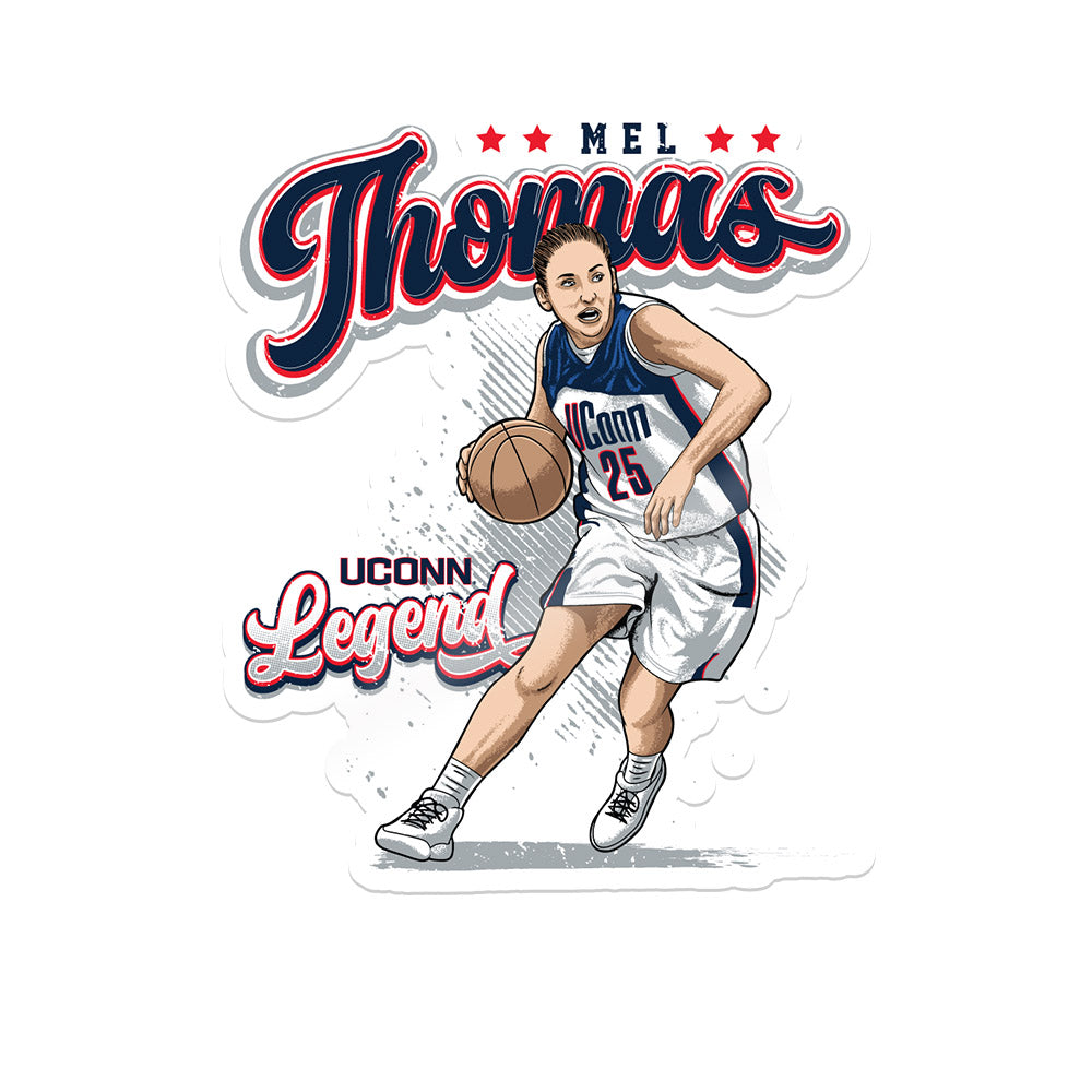 UConn - Women's Basketball Legends : Mel Thomas - Sticker Individual Caricature