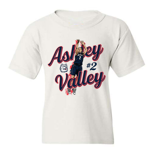 UConn - Women's Basketball Legends : Ashley Valley - Youth T-Shirt Individual Caricature
