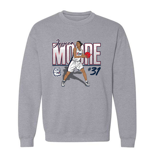 UConn - Women's Basketball Legends : Jessica Moore - Crewneck Sweatshirt Individual Caricature