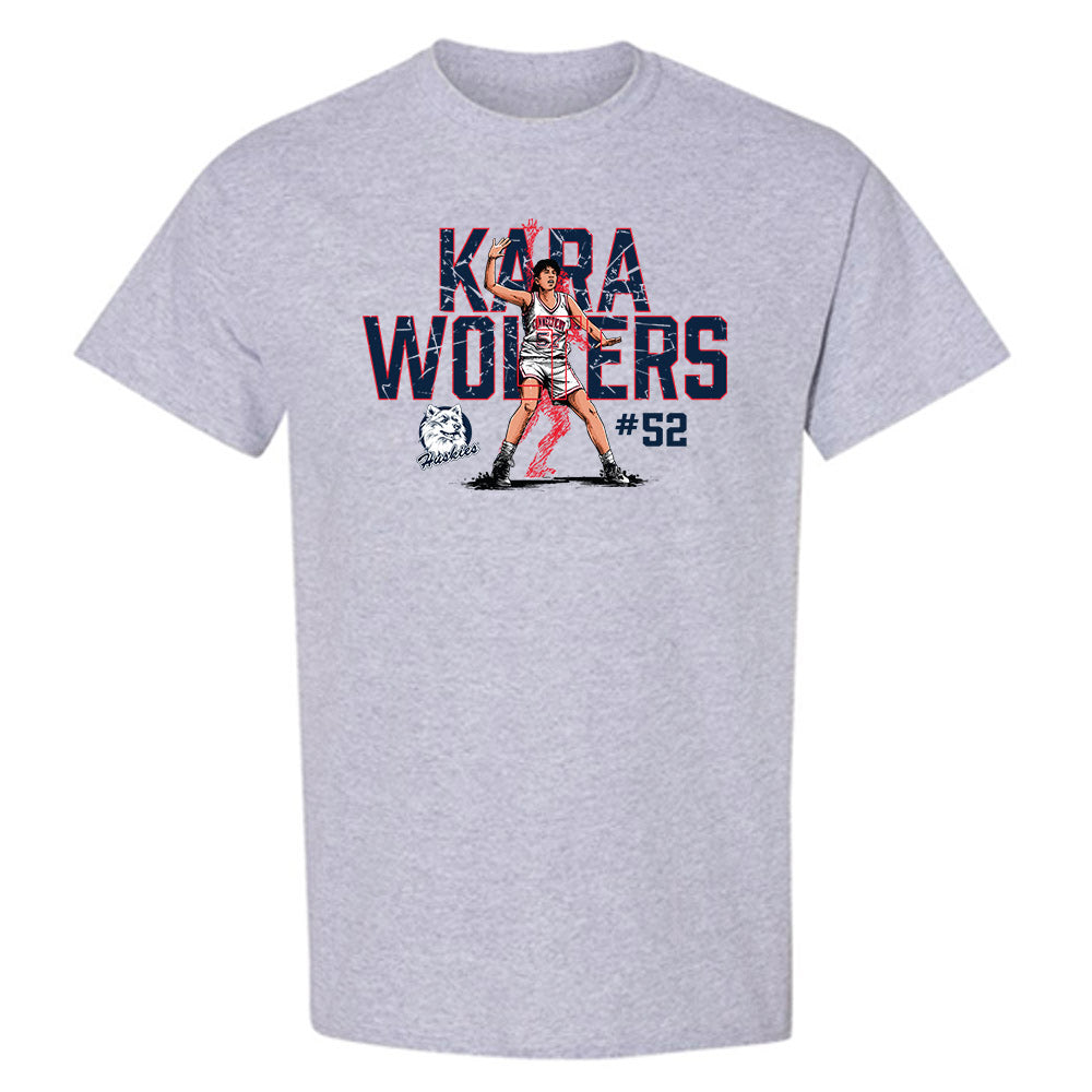 UConn - Women's Basketball Legends : Kara Wolters - T-Shirt Individual Caricature