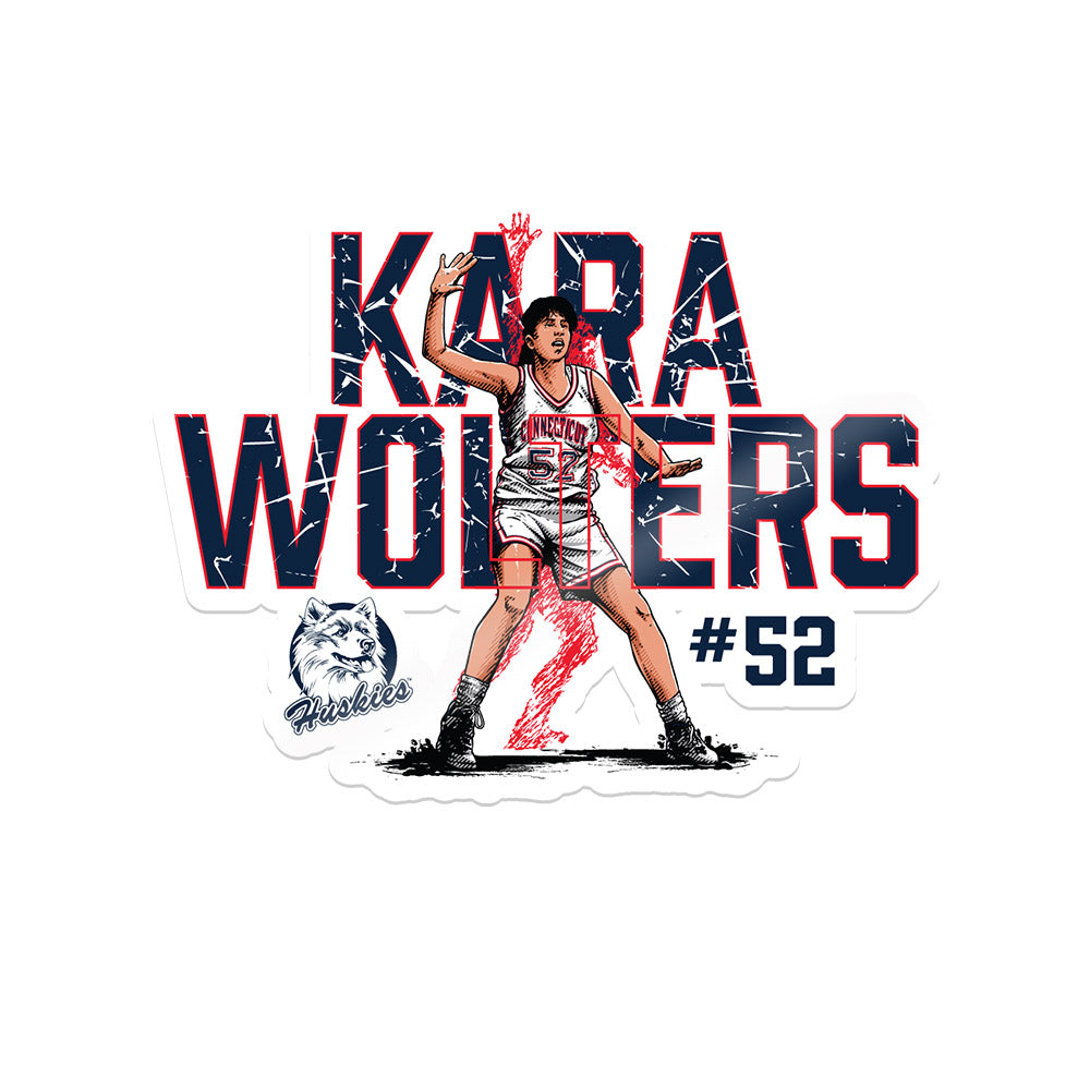 UConn - Women's Basketball Legends : Kara Wolters - Sticker Individual Caricature