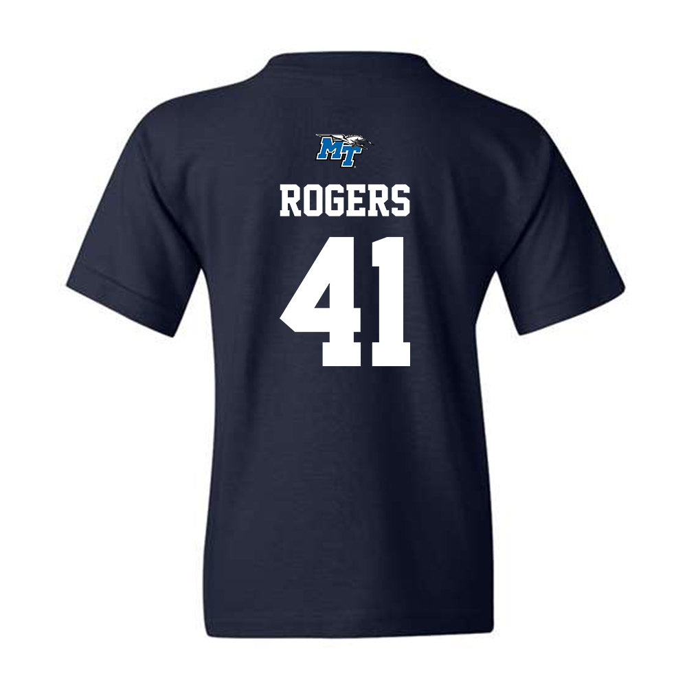 MTSU - NCAA Baseball : Brett Rogers - Youth T-Shirt Sports Shersey