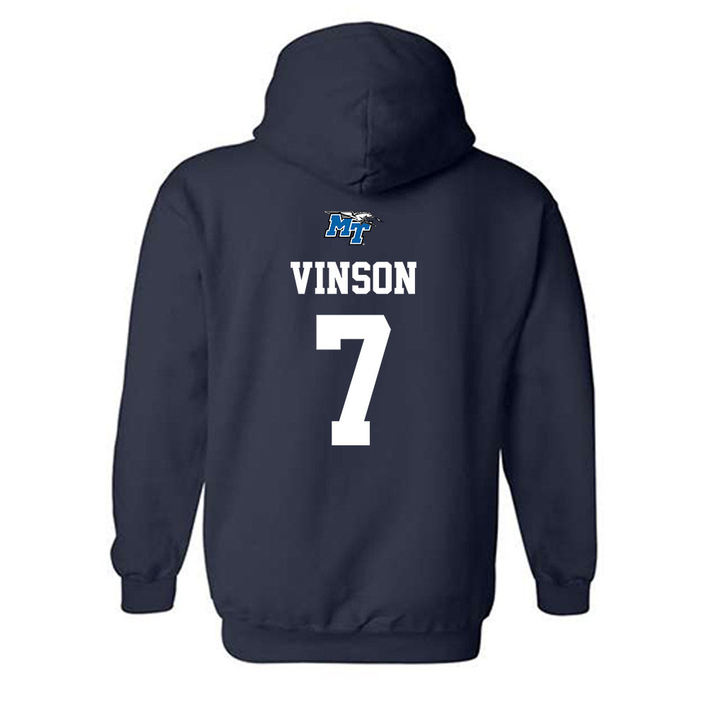 MTSU - NCAA Baseball : Luke Vinson - Hooded Sweatshirt Sports Shersey