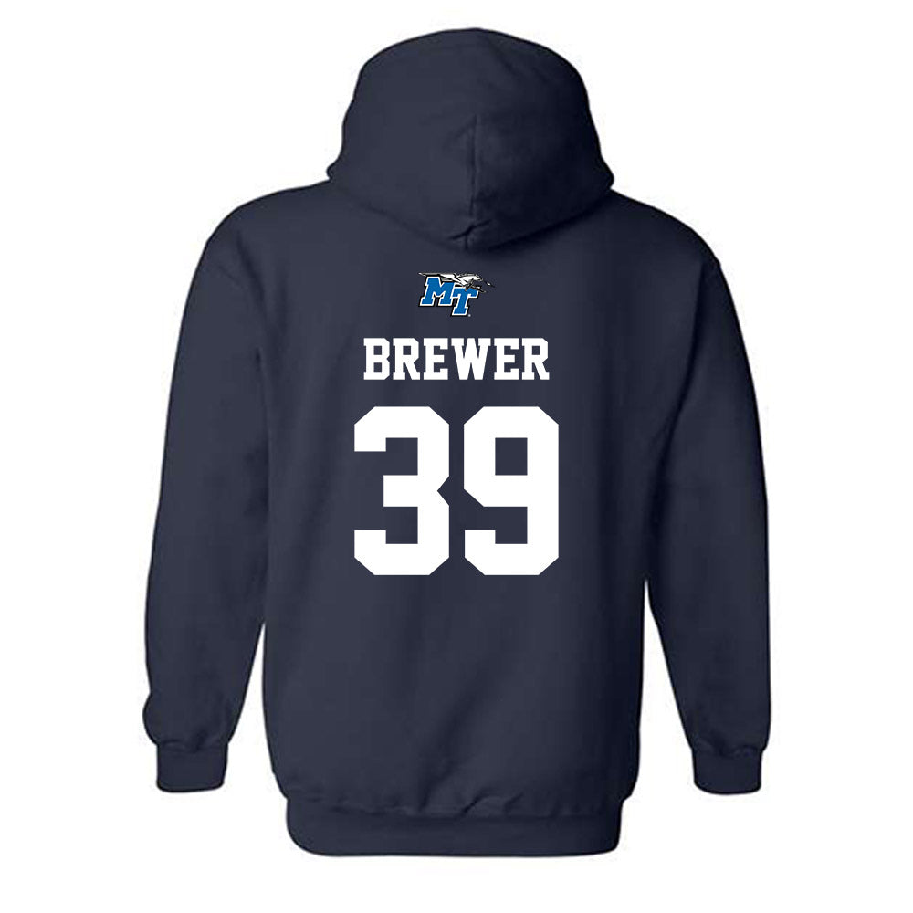 MTSU - NCAA Baseball : Nathan Brewer - Hooded Sweatshirt Sports Shersey