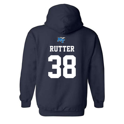 MTSU - NCAA Baseball : Briggs Rutter - Hooded Sweatshirt Sports Shersey