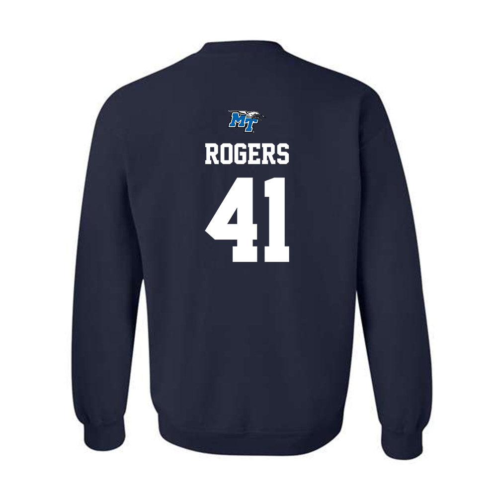 MTSU - NCAA Baseball : Brett Rogers - Crewneck Sweatshirt Sports Shersey