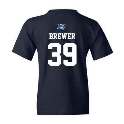MTSU - NCAA Baseball : Nathan Brewer - Youth T-Shirt Sports Shersey