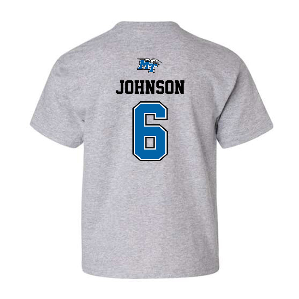 MTSU - NCAA Baseball : Kameron Johnson - Youth T-Shirt Sports Shersey