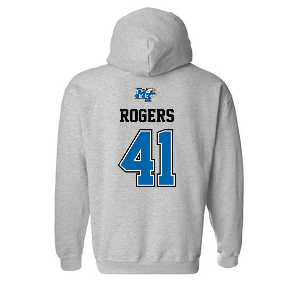 MTSU - NCAA Baseball : Brett Rogers - Hooded Sweatshirt Sports Shersey