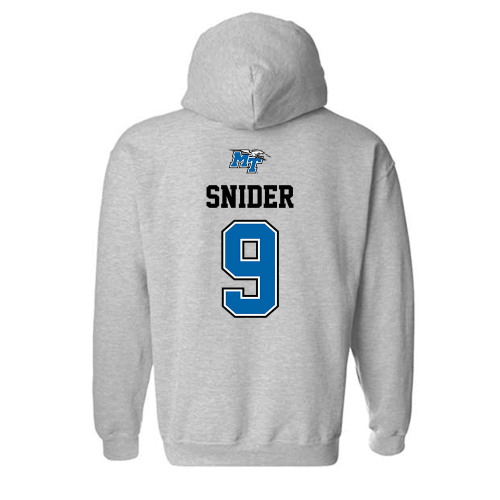 MTSU - NCAA Baseball : Eston Snider - Hooded Sweatshirt Sports Shersey