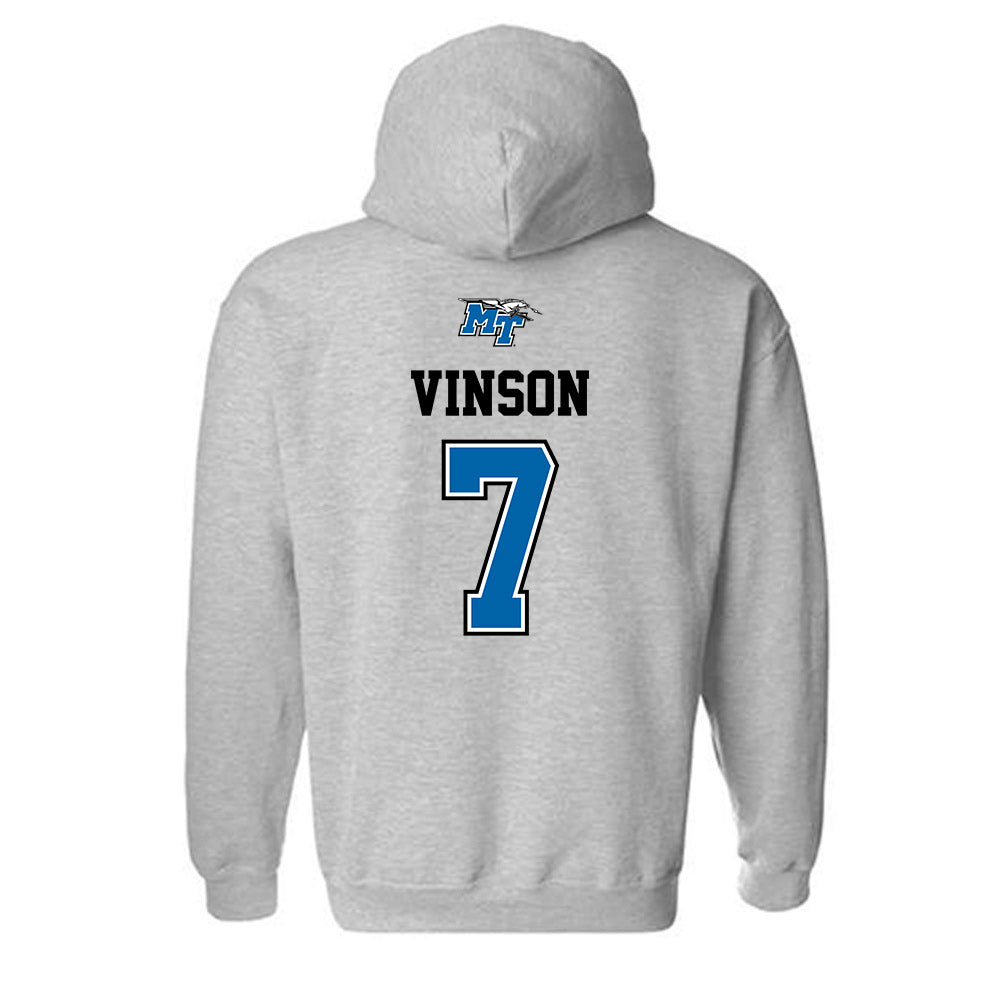 MTSU - NCAA Baseball : Luke Vinson - Hooded Sweatshirt Sports Shersey