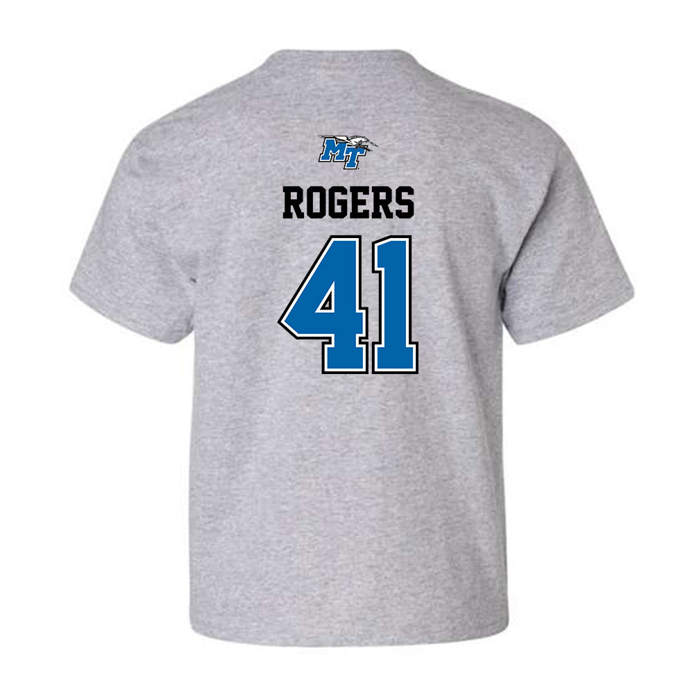 MTSU - NCAA Baseball : Brett Rogers - Youth T-Shirt Sports Shersey