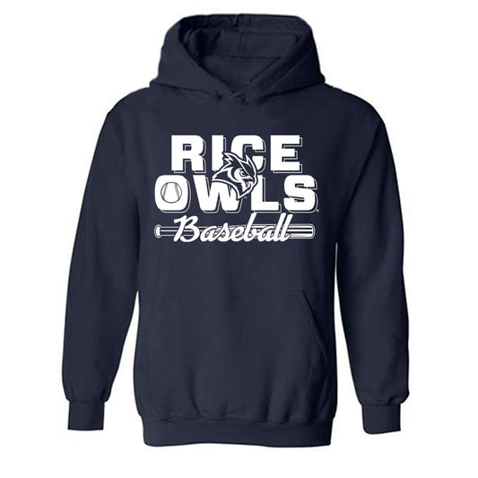 Rice - NCAA Baseball : Mark Perkins - Hooded Sweatshirt Sports Shersey