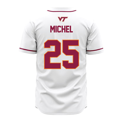 Virginia Tech - NCAA Baseball : Garrett Michel - Baseball Jersey White