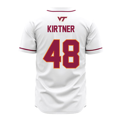 Virginia Tech - NCAA Baseball : Brady Kirtner - Baseball Jersey White