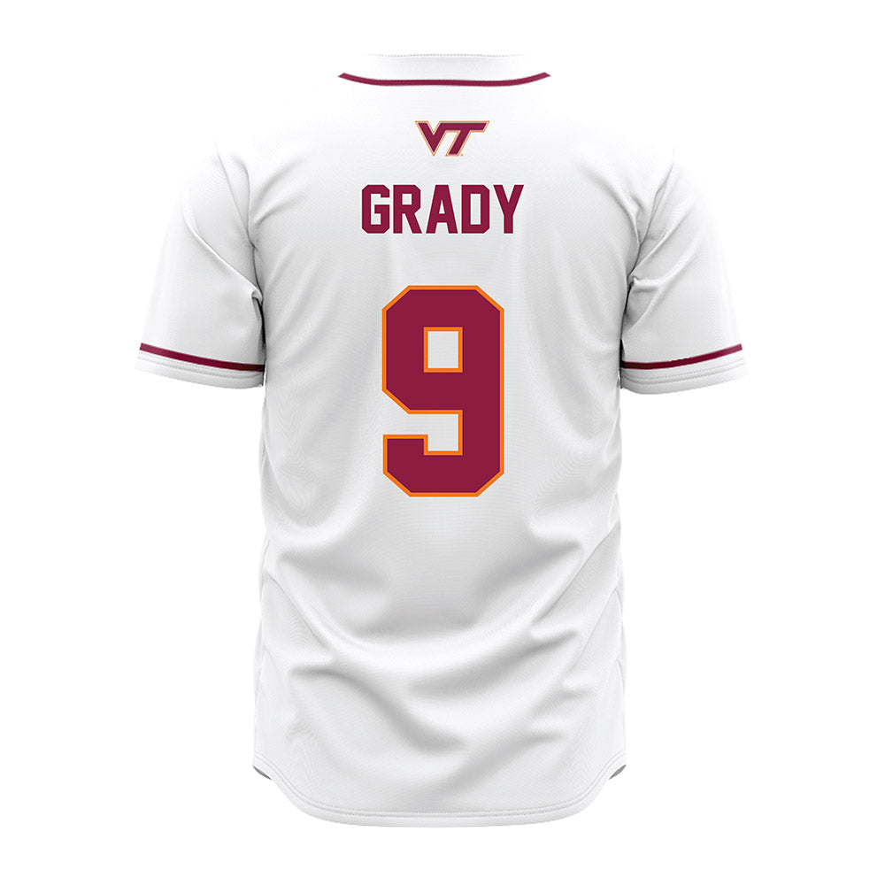 Virginia Tech - NCAA Baseball : Clay Grady - Baseball Jersey White
