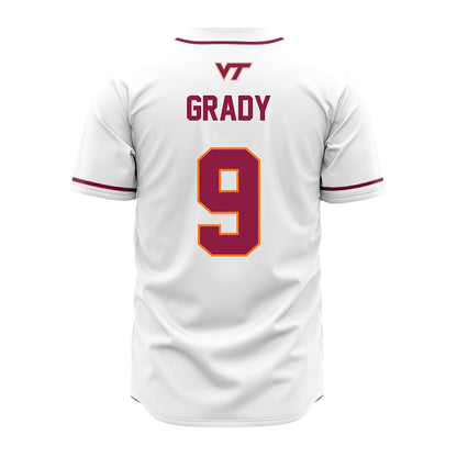 Virginia Tech - NCAA Baseball : Clay Grady - Baseball Jersey White