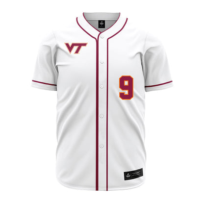Virginia Tech - NCAA Baseball : Clay Grady - Baseball Jersey White