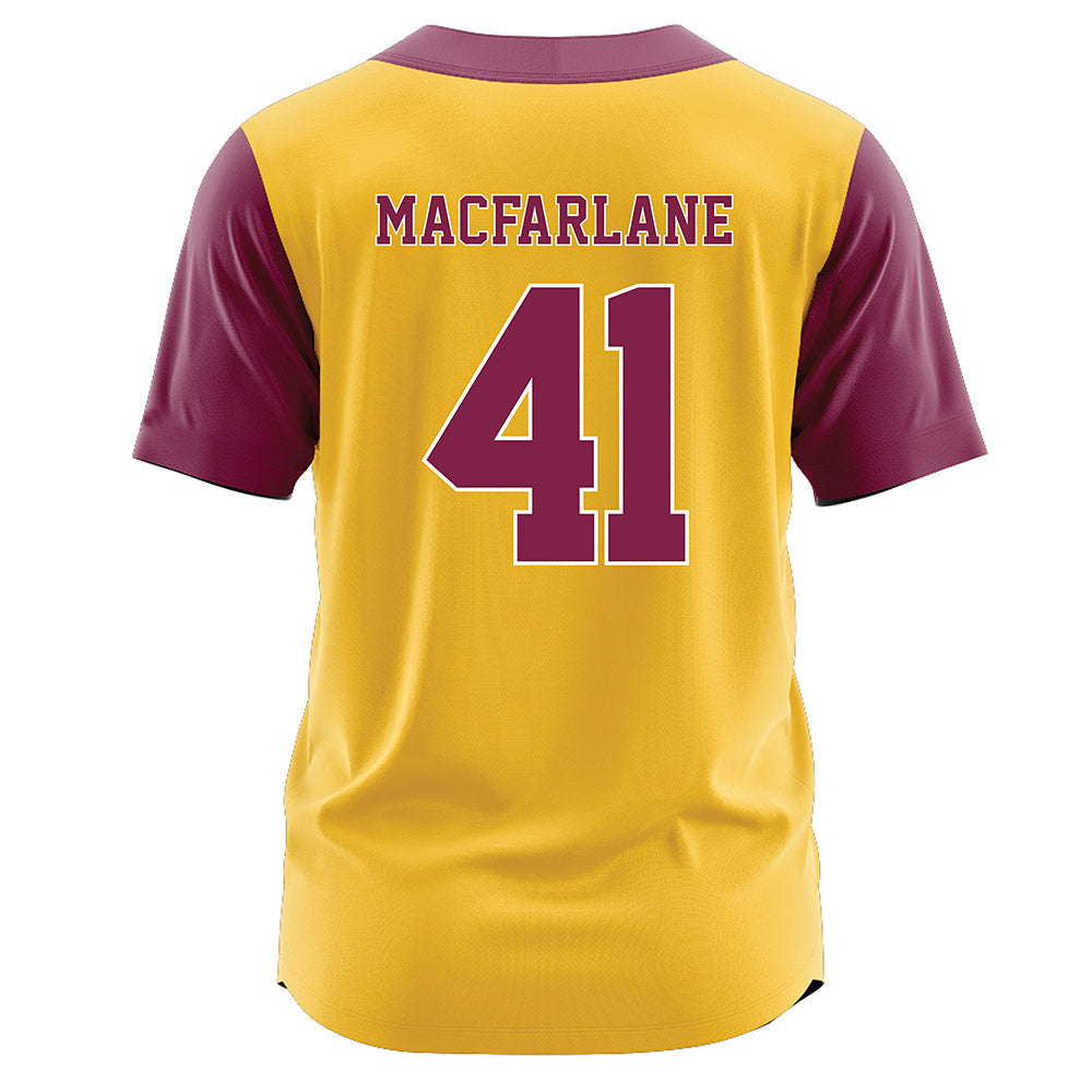 Arizona State - NCAA Softball : Makenzie MacFarlane - Softball Jersey Gold