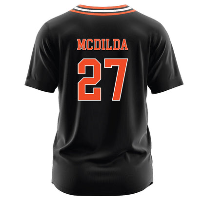 Campbell - NCAA Softball : Delaney McDilda - Baseball Jersey Black